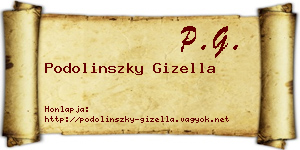 Podolinszky Gizella névjegykártya