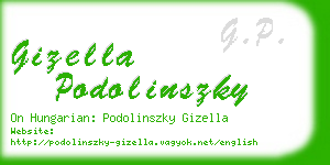 gizella podolinszky business card